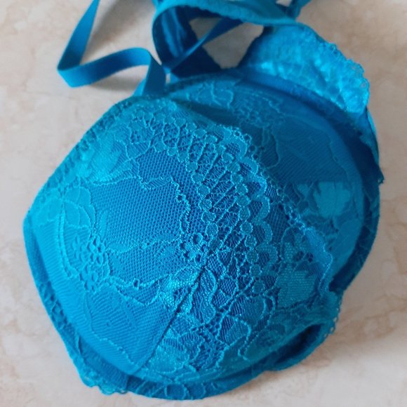 La Senza Obsessions Blue Push Up Lace Bra 32B - Picture 5 of 5